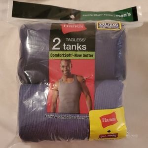 Hanes tagless tanks. 2 pack XXL new never opened